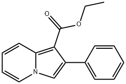 ETHYL 2-PHENYL-1-INDOLIZINECARBOXYLATE 结构式