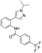 N-[2-(1-ISOPROPYL-(1H)-PYRAZOL-4-YL)PHENYL]-4-(TRIFLUOROMETHYL)BENZAMIDE 结构式