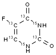 5-FLUOROURACIL (13C4, 15N2) 结构式