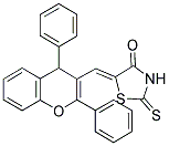 (5Z)-5-[(2,4-DIPHENYL-4H-CHROMEN-3-YL)METHYLENE]-2-THIOXO-1,3-THIAZOLIDIN-4-ONE 结构式