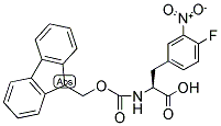 (S)-FMOC-4-FLUORO-3-NITROPHENYLALANINE 结构式