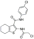 2-(2-CHLORO-ACETYLAMINO)-4,5,6,7-TETRAHYDRO-BENZO[B]THIOPHENE-3-CARBOXYLIC ACID (4-CHLORO-PHENYL)-AMIDE 结构式