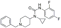 N-(1-BENZYLPIPERIDIN-4-YL)-N-CYCLOPROPYL-N'-(2,4-DIFLUOROPHENYL)UREA 结构式