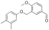 3-[(3,4-DIMETHYLPHENOXY)METHYL]-4-METHOXYBENZALDEHYDE 结构式