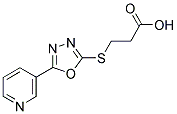 3-[(5-PYRIDIN-3-YL-1,3,4-OXADIAZOL-2-YL)THIO]PROPANOIC ACID 结构式