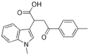 2-(1-METHYLINDOL-3-YL)-4-(4-METHYLPHENYL)-4-OXOBUTANOIC ACID 结构式