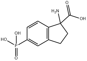 (RS)-1-AMINO-5-PHOSPHONOINDAN-1-CARBOXYLIC ACID 结构式