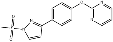 2-(4-[1-(METHYLSULFONYL)-1H-PYRAZOL-3-YL]PHENOXY)PYRIMIDINE 结构式