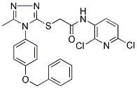 N1-(2,6-DICHLORO-3-PYRIDYL)-2-((4-[4-(BENZYLOXY)PHENYL]-5-METHYL-4H-1,2,4-TRIAZOL-3-YL)SULFANYL)ACETAMIDE 结构式