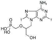 9-(3-Hydroxy-2-phosphonyl-methoxypropyl)-adenine, [2,8-3H]- 结构式