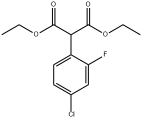 2-(4-氯-2-氟苯基)丙二酸二乙酯 结构式