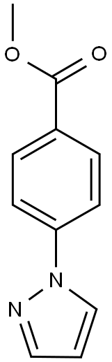 METHYL 4-(1H-PYRAZOL-1-YL)BENZENECARBOXYLATE 结构式