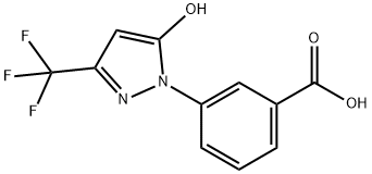 3-(5-羟基-3-三氟甲基-吡唑-1-基)-苯甲酸 结构式