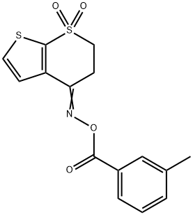 4-([(3-METHYLBENZOYL)OXY]IMINO)-3,4-DIHYDRO-1LAMBDA6-THIENO[2,3-B]THIOPYRAN-1,1(2H)-DIONE 结构式