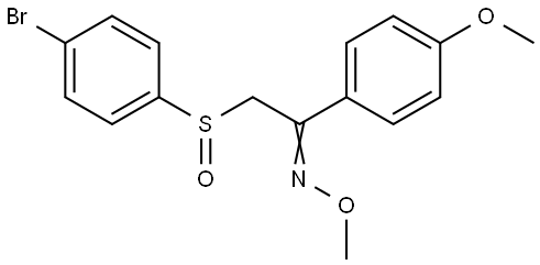 2-[(4-Bromophenyl)sulfinyl]-1-(4-methoxyphenyl)-1-ethanone O-methyloxime 结构式