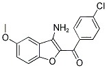 (3-AMINO-5-METHOXY-BENZOFURAN-2-YL)-(4-CHLORO-PHENYL)-METHANONE 结构式