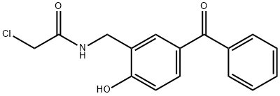 N-(5-苯甲酰-2-羟基-苄基)-2-氯-乙酰胺 结构式