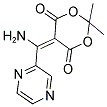 5-[Amino(2-pyrazinyl)methylene]-2,2-dimethyl-1,3-dioxane-4,6-dione 结构式