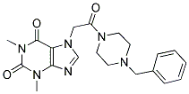 7-(2-(4-BENZYLPIPERAZIN-1-YL)-2-OXOETHYL)-1,3-DIMETHYL-1H-PURINE-2,6(3H,7H)-DIONE 结构式