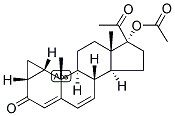 17A-HYDROXY-1A,2A-METHYLENEPREGNA-4,6-DIENE-3,20-DIONE-17-ACETATE 结构式