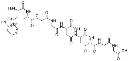 Trp-Ala-Gly-Gly-Asp(Ala-Ser-Gly-Glu-OH)-OH 结构式