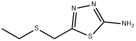 5-ETHYLSULFANYLMETHYL-[1,3,4]THIADIAZOL-2-YLAMINE 结构式