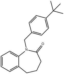 1-[4-(TERT-BUTYL)BENZYL]-1,3,4,5-TETRAHYDRO-2H-1-BENZAZEPIN-2-ONE 结构式