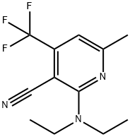 2-(DIETHYLAMINO)-6-METHYL-4-(TRIFLUOROMETHYL)NICOTINONITRILE 结构式