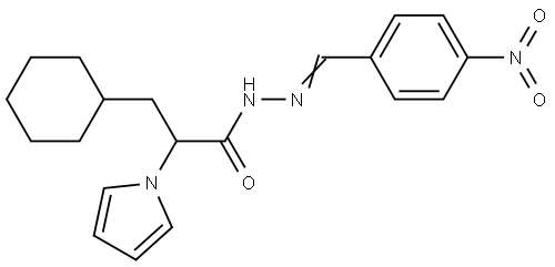 3-Cyclohexyl-N'-[(E)-(4-nitrophenyl)methylidene]-2-(1H-pyrrol-1-yl)propanohydrazide 结构式