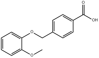 4-[(2-甲氧基苯氧基)甲基]苯甲酸 结构式
