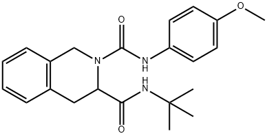N3-(tert-butyl)-N2-(4-methoxyphenyl)-3,4-dihydro-2,3(1H)-isoquinolinedicarboxamide 结构式