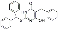 2-(BENZHYDRYLTHIO)-5-BENZYL-6-HYDROXYPYRIMIDIN-4(3H)-ONE 结构式