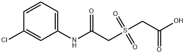 2-([2-(3-CHLOROANILINO)-2-OXOETHYL]SULFONYL)ACETIC ACID 结构式