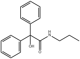 2-Hydroxy-2,2-diphenyl-N-propylacetamide 结构式