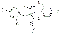 ETHYL 2,2-BIS(2,4-DICHLOROBENZYL)-3-OXOBUTANOATE 结构式