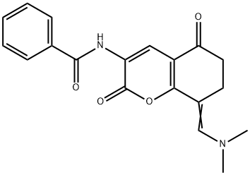 N-(8-[(E)-(DIMETHYLAMINO)METHYLIDENE]-2,5-DIOXO-5,6,7,8-TETRAHYDRO-2H-CHROMEN-3-YL)BENZENECARBOXAMIDE 结构式