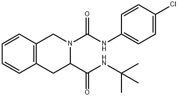 N3-(TERT-BUTYL)-N2-(4-CHLOROPHENYL)-3,4-DIHYDRO-2,3(1H)-ISOQUINOLINEDICARBOXAMIDE 结构式