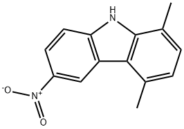 1,4-DIMETHYL-6-NITRO-9H-CARBAZOLE 结构式