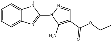 5-AMINO-1-(1H-BENZOIMIDAZOL-2-YL)-1H-PYRAZOLE-4-CARBOXYLIC ACID ETHYL ESTER 结构式