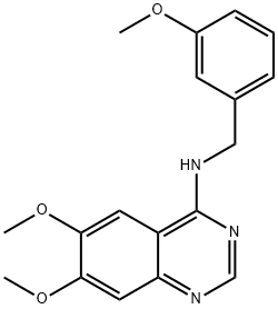6,7-DIMETHOXY-N-(3-METHOXYBENZYL)-4-QUINAZOLINAMINE 结构式