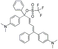 1,5-BIS(4-(DIMETHYLAMINO)PHENYL)-1,5-DIPHENYL-2,4-PENTADIEN-1-OL TRIFLUOROMETHYLSULFONATE 结构式