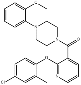 2-(4-CHLORO-2-METHYLPHENOXY)(3-PYRIDYL) 4-(2-METHOXYPHENYL)PIPERAZINYL KETONE 结构式