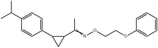 1-[2-(4-ISOPROPYLPHENYL)CYCLOPROPYL]-1-ETHANONE O-(2-PHENOXYETHYL)OXIME 结构式