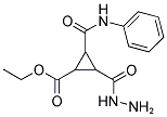 ETHYL 2-(ANILINOCARBONYL)-3-(HYDRAZINOCARBONYL)CYCLOPROPANECARBOXYLATE 结构式