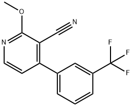 2-METHOXY-4-[3-(TRIFLUOROMETHYL)PHENYL]NICOTINONITRILE 结构式