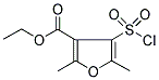 ETHYL 4-CHLOROSULPHONYL-2,5-DIMETHYL-3-FUROATE 结构式