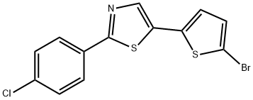 5-(5-BROMO-2-THIENYL)-2-(4-CHLOROPHENYL)-1,3-THIAZOLE 结构式