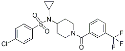 4-[[(4-CHLOROPHENYL)SULPHONYL]CYCLOPROPYLAMINO]-1-[3-(TRIFLUOROMETHYL)BENZOYL]PIPERIDINE 结构式