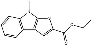Ethyl 8-methyl-8H-thieno[2,3-b]indole-2-carboxylate 结构式