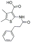 4,5-DIMETHYL-2-[(3-PHENYLPROPANOYL)AMINO]THIOPHENE-3-CARBOXYLIC ACID 结构式